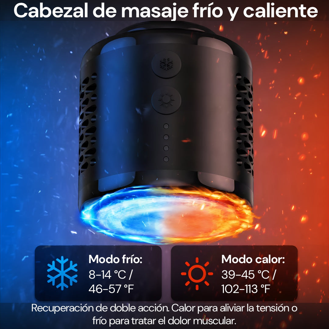 Masajeador de Percusión 3 en 1 con Calor y Frío — Alivio para Cuello y Espalda