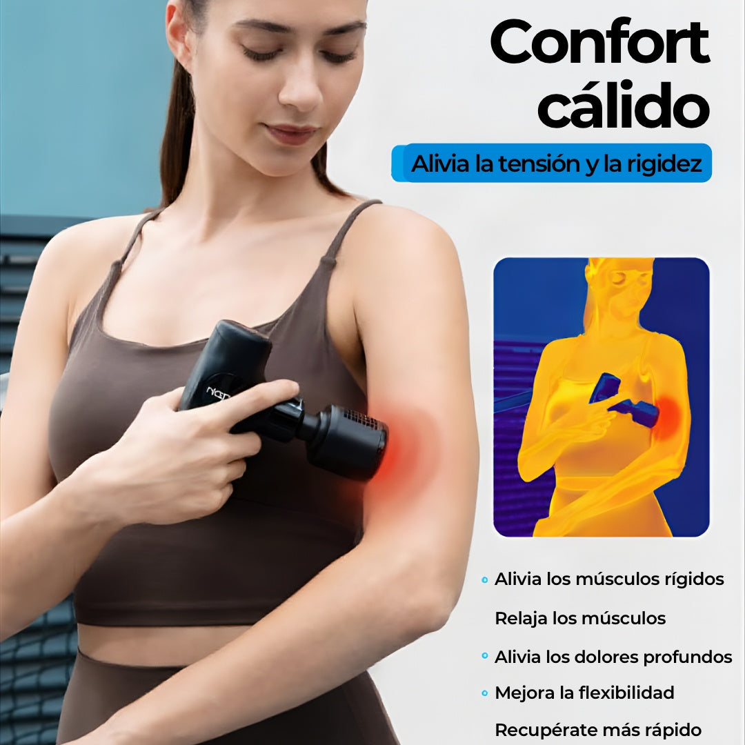 Masajeador de Percusión 3 en 1 con Calor y Frío — Alivio para Cuello y Espalda